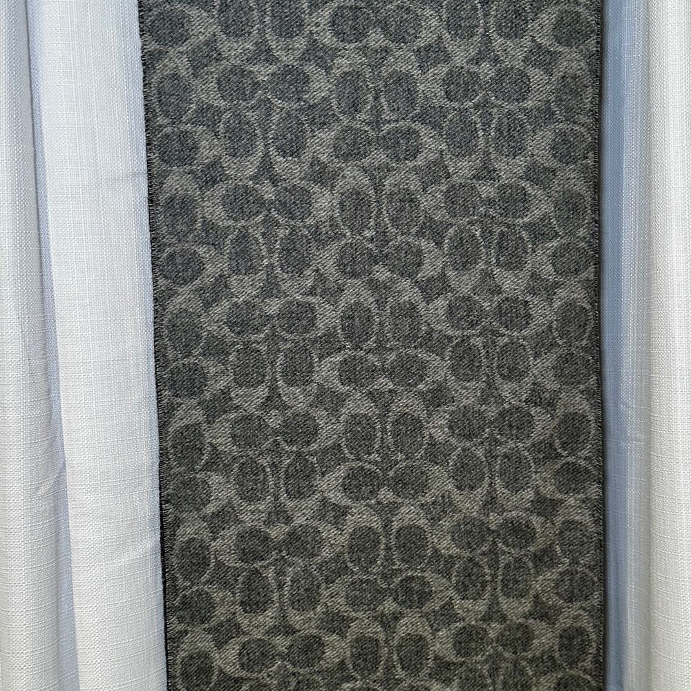 Coach Black and Gray Two-Tone Scarf - Picture 2 of 10